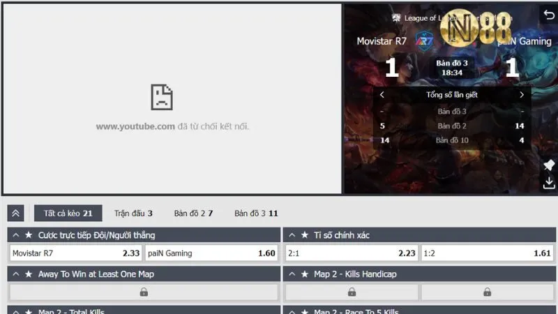 Hướng dẫn tham gia cá cược E-Sport tại N88